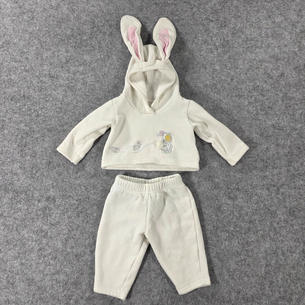 Disney Store Winnie The Pooh Baby White Pajamas 3 Month Bunny Rabbit Outfit